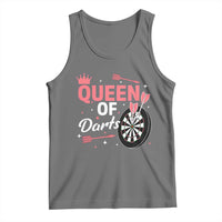 Queen Of Darts Bullseye Shooter Tank Top Female Dartist Gift - Wonder Print Shop