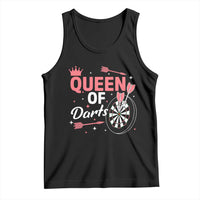 Queen Of Darts Bullseye Shooter Tank Top Female Dartist Gift - Wonder Print Shop