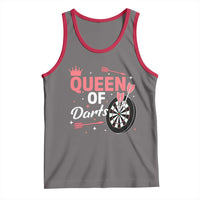 Queen Of Darts Bullseye Shooter Tank Top Female Dartist Gift - Wonder Print Shop
