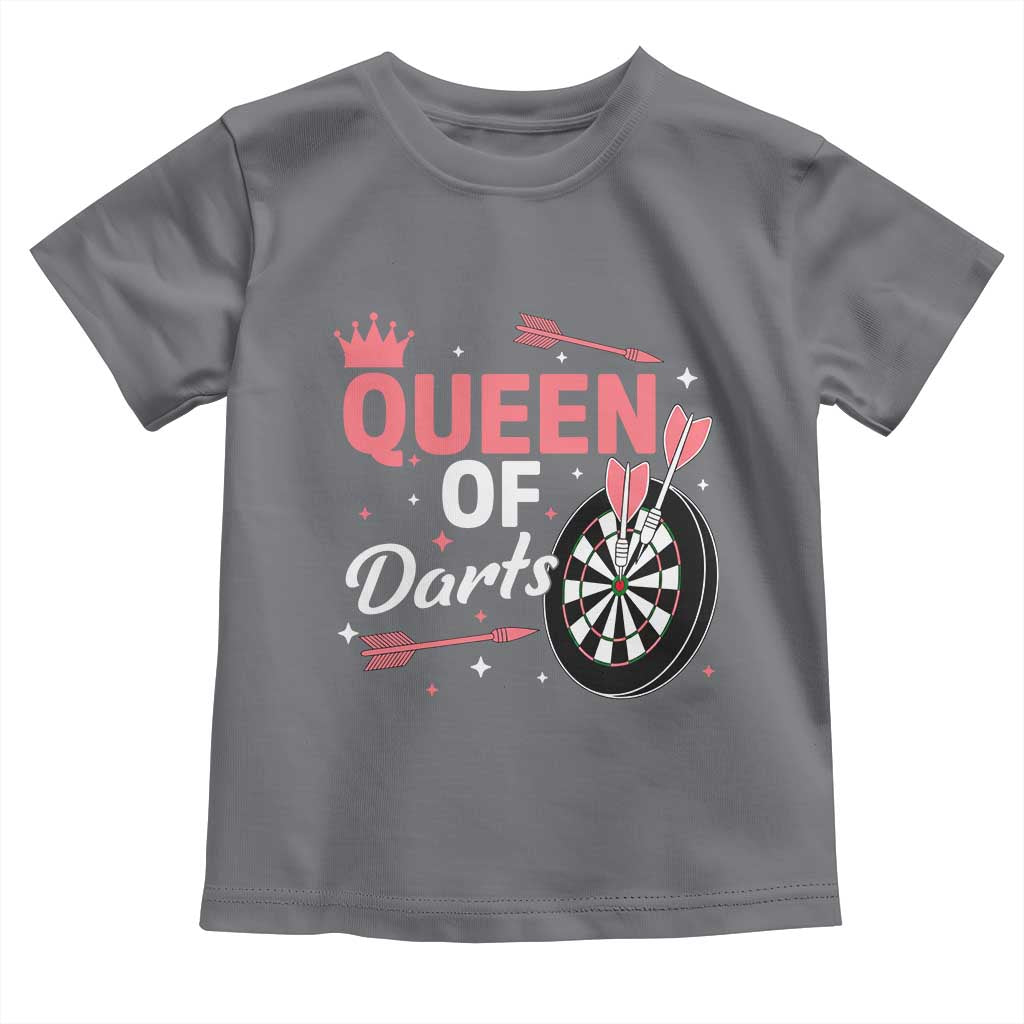 Queen Of Darts Bullseye Shooter Toddler T Shirt Female Dartist Gift - Wonder Print Shop