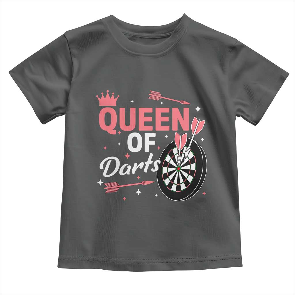 Queen Of Darts Bullseye Shooter Toddler T Shirt Female Dartist Gift - Wonder Print Shop