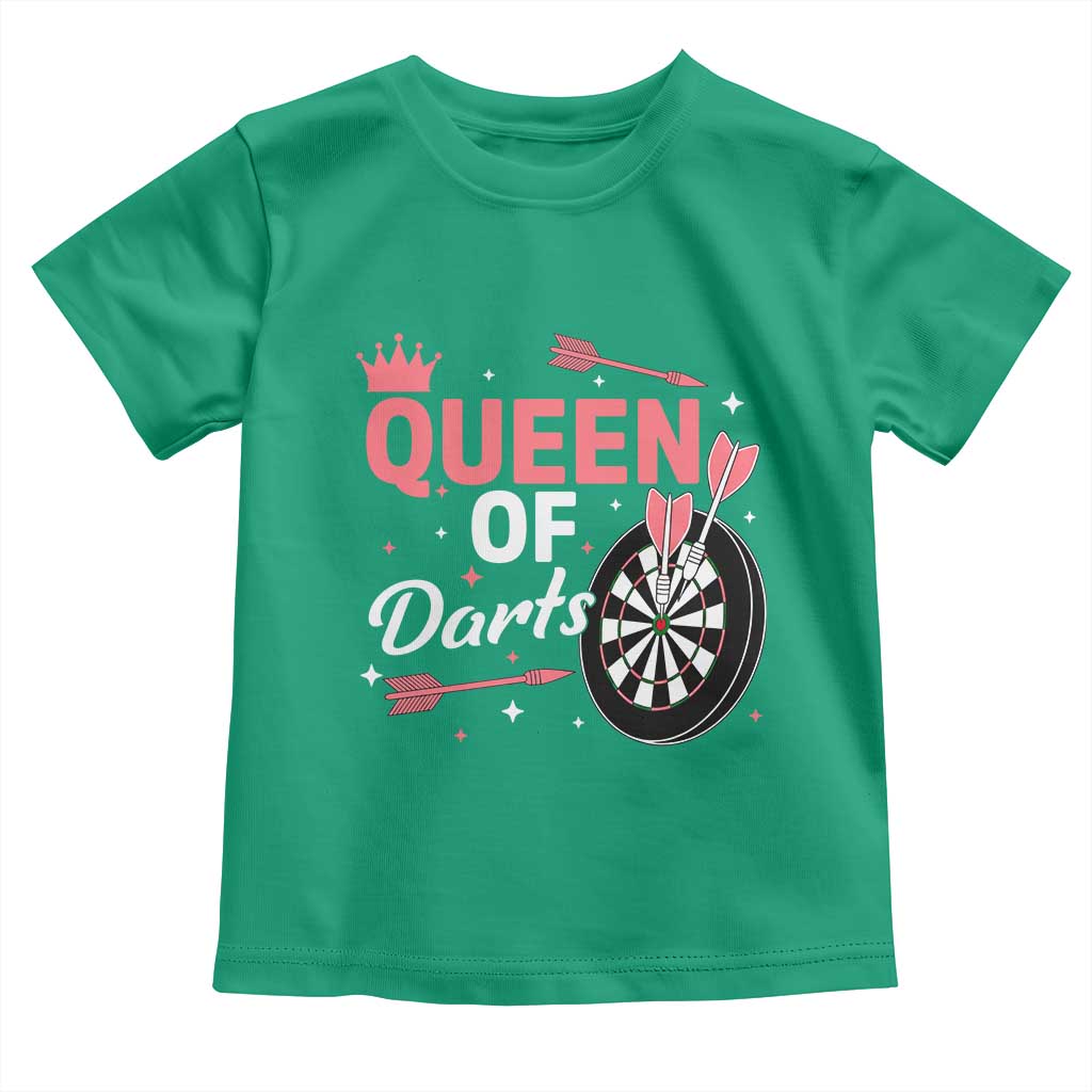 Queen Of Darts Bullseye Shooter Toddler T Shirt Female Dartist Gift - Wonder Print Shop