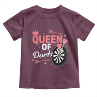 Queen Of Darts Bullseye Shooter Toddler T Shirt Female Dartist Gift - Wonder Print Shop