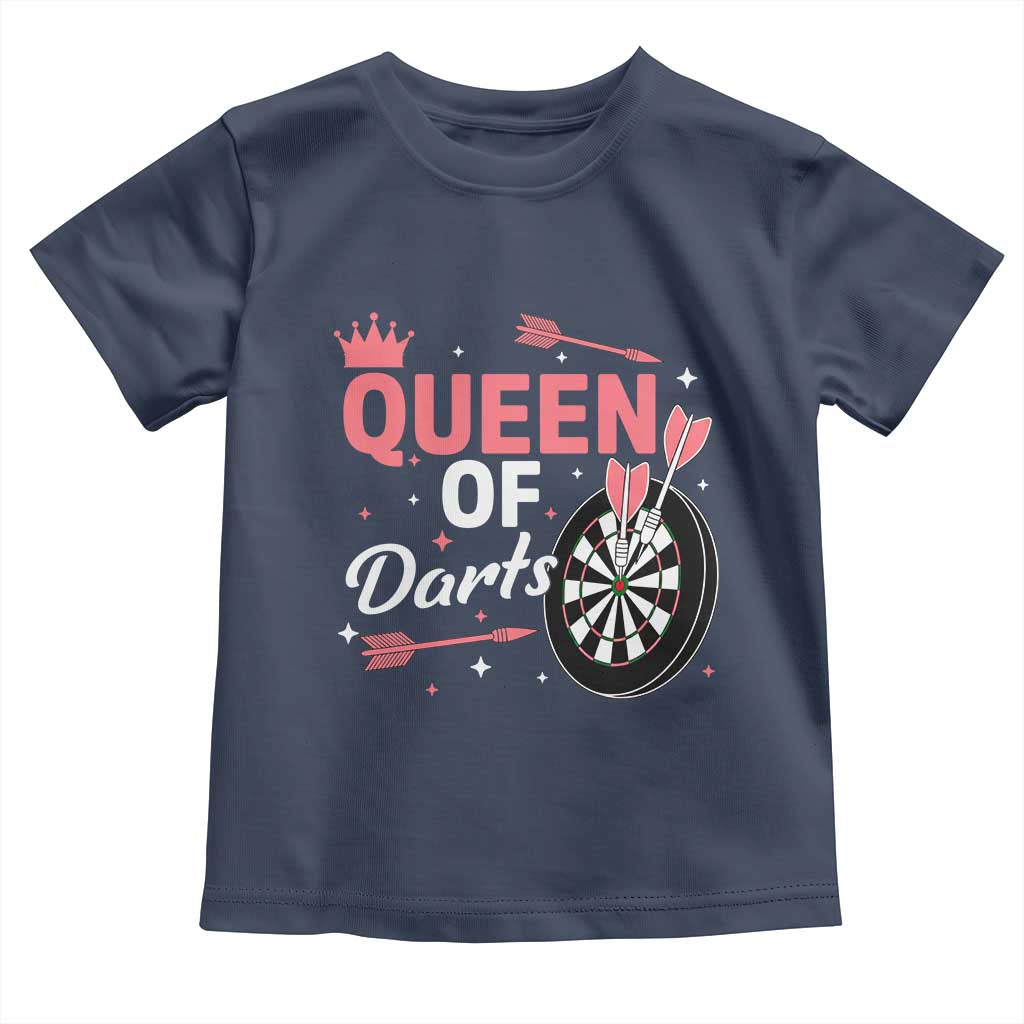 Queen Of Darts Bullseye Shooter Toddler T Shirt Female Dartist Gift - Wonder Print Shop