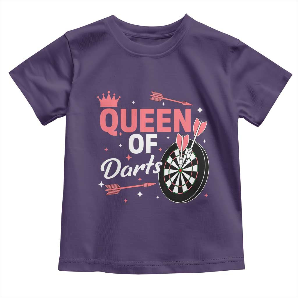 Queen Of Darts Bullseye Shooter Toddler T Shirt Female Dartist Gift - Wonder Print Shop