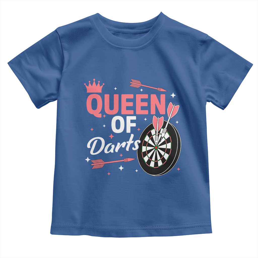 Queen Of Darts Bullseye Shooter Toddler T Shirt Female Dartist Gift - Wonder Print Shop