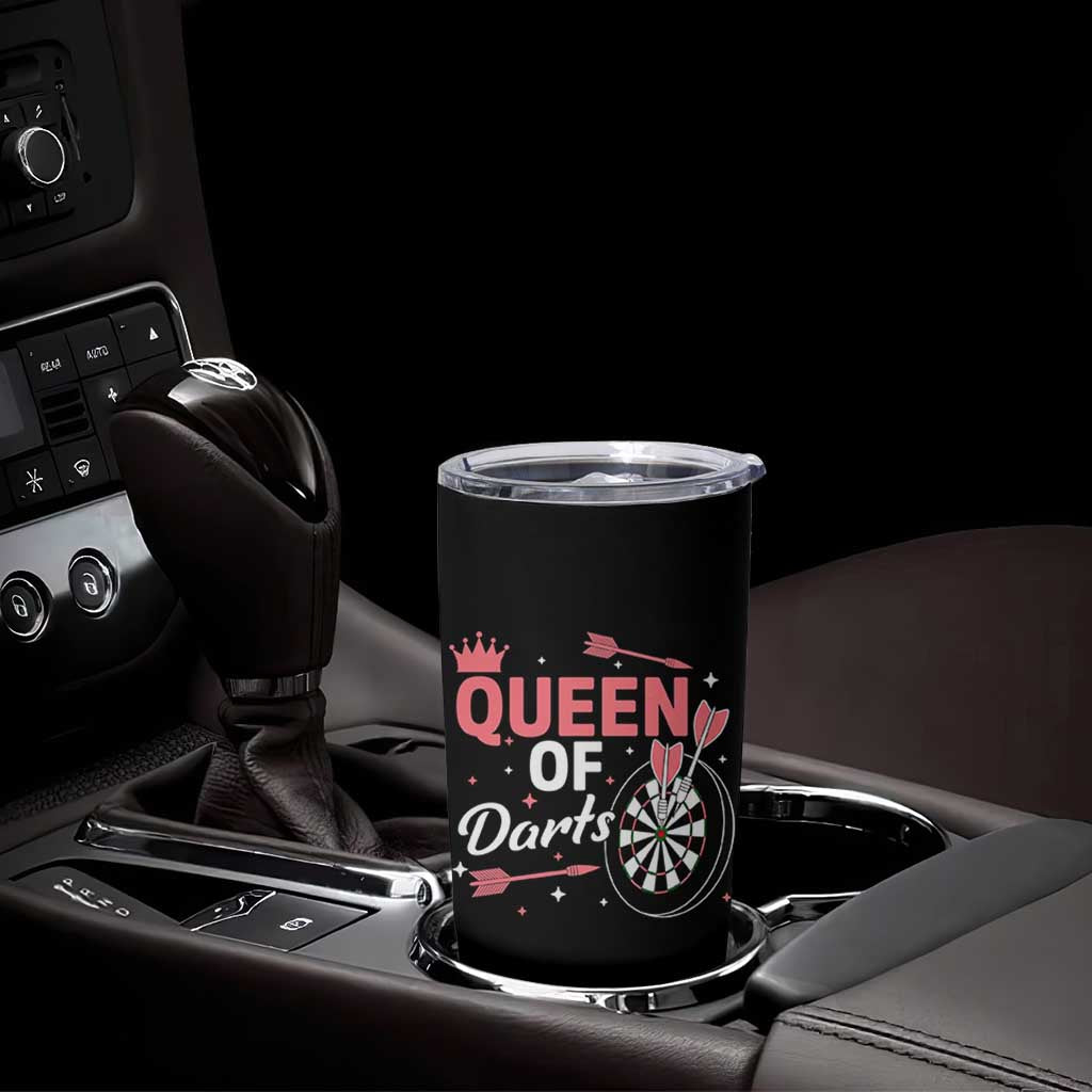 Queen Of Darts Bullseye Shooter Tumbler Cup Female Dartist Gift - Wonder Print Shop