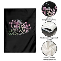 Never Underestimate A Girl With Dart Garden Flag Sports Lover Gift - Wonder Print Shop