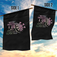 Never Underestimate A Girl With Dart Garden Flag Sports Lover Gift - Wonder Print Shop