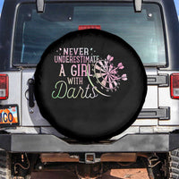 Never Underestimate A Girl With Dart Spare Tire Cover Sports Lover Gift - Wonder Print Shop