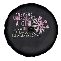 Never Underestimate A Girl With Dart Spare Tire Cover Sports Lover Gift - Wonder Print Shop