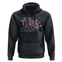 Never Underestimate A Girl With Dart Hoodie Sports Lover Gift - Wonder Print Shop