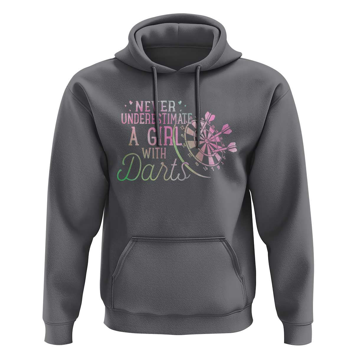 Never Underestimate A Girl With Dart Hoodie Sports Lover Gift - Wonder Print Shop