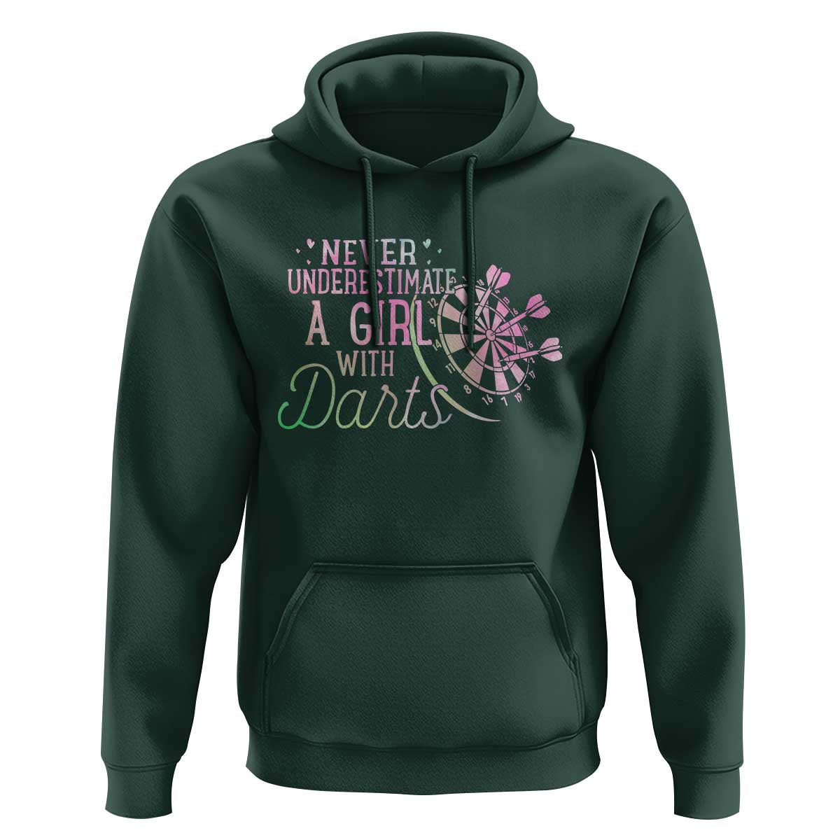 Never Underestimate A Girl With Dart Hoodie Sports Lover Gift - Wonder Print Shop