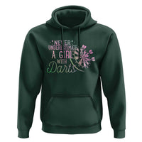 Never Underestimate A Girl With Dart Hoodie Sports Lover Gift - Wonder Print Shop