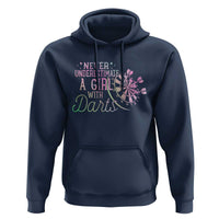 Never Underestimate A Girl With Dart Hoodie Sports Lover Gift - Wonder Print Shop