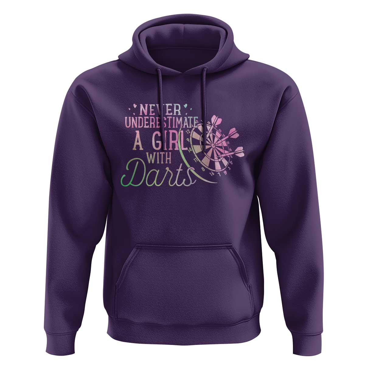 Never Underestimate A Girl With Dart Hoodie Sports Lover Gift - Wonder Print Shop