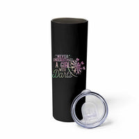 Never Underestimate A Girl With Dart Skinny Tumbler Sports Lover Gift - Wonder Print Shop