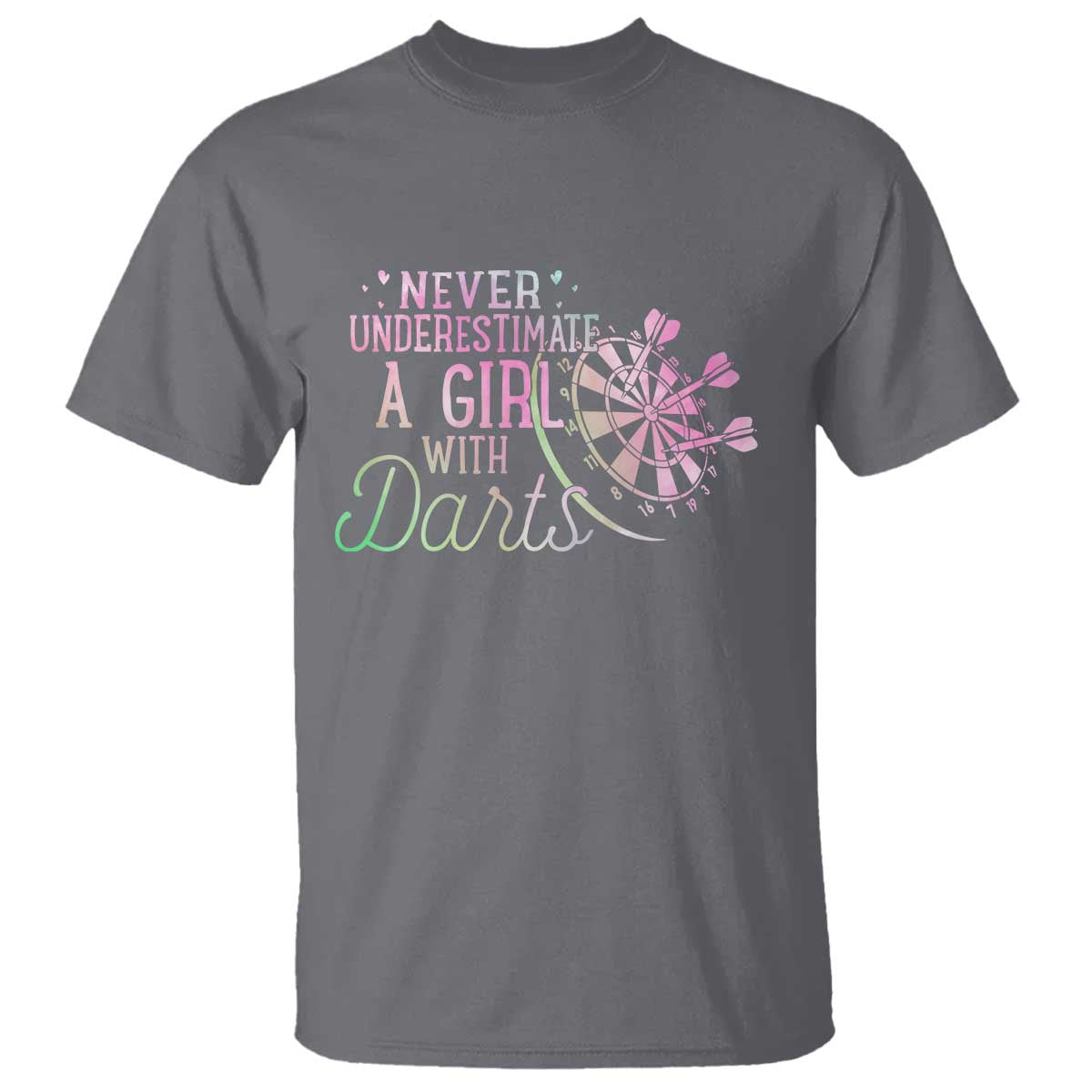 Never Underestimate A Girl With Dart T Shirt Sports Lover Gift - Wonder Print Shop