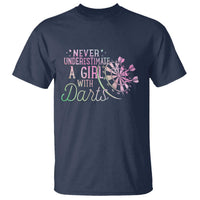Never Underestimate A Girl With Dart T Shirt Sports Lover Gift - Wonder Print Shop