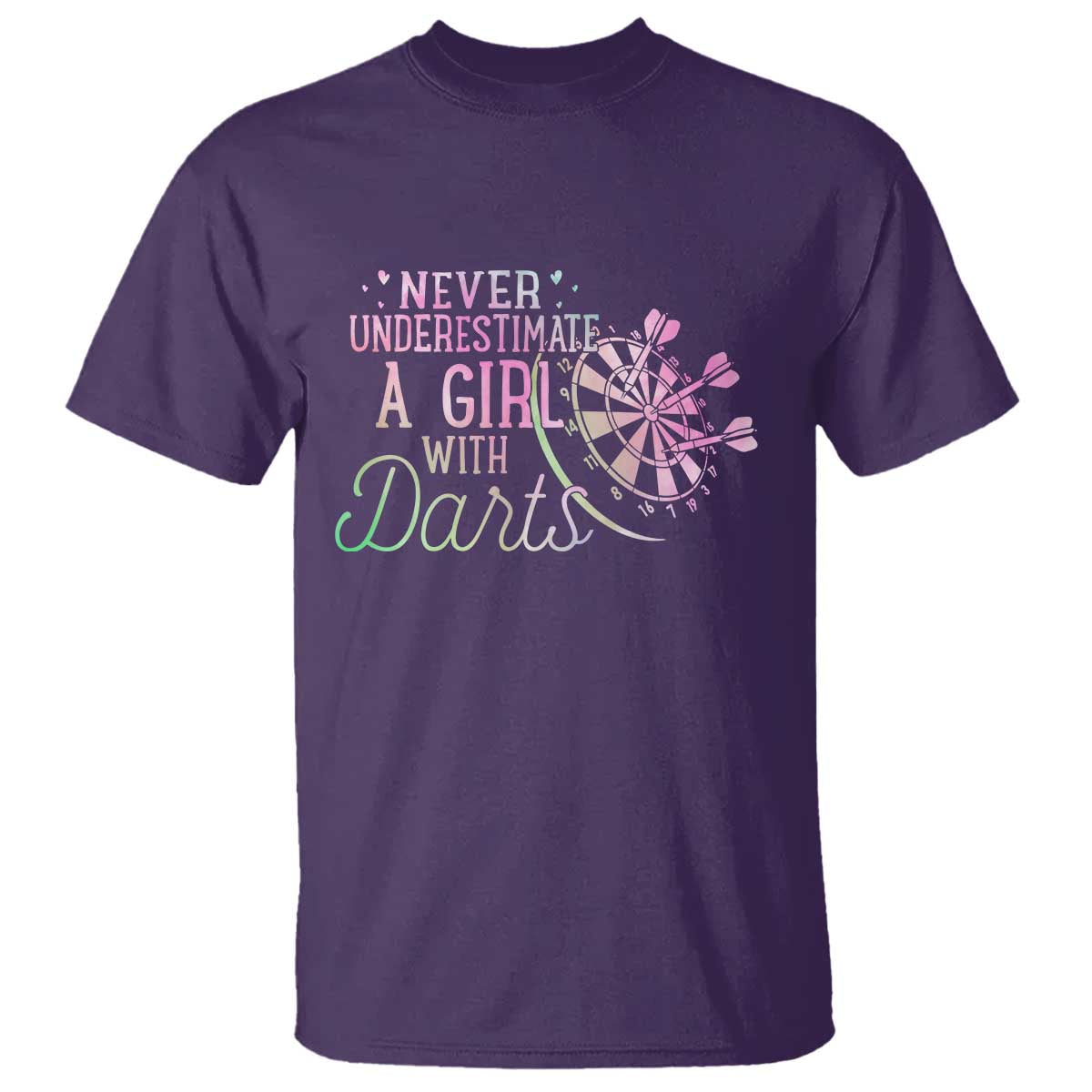 Never Underestimate A Girl With Dart T Shirt Sports Lover Gift - Wonder Print Shop
