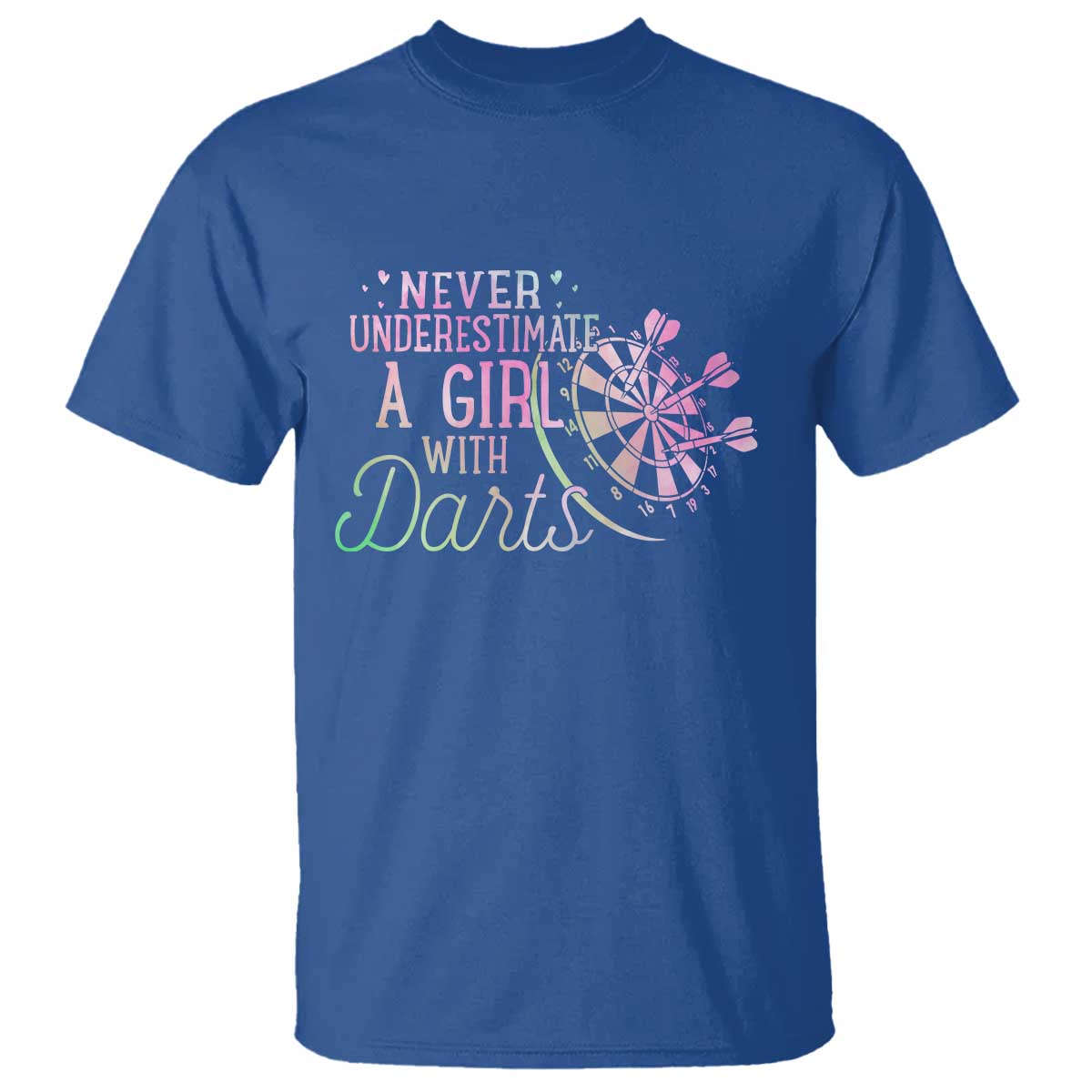 Never Underestimate A Girl With Dart T Shirt Sports Lover Gift - Wonder Print Shop