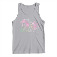 Never Underestimate A Girl With Dart Tank Top Sports Lover Gift - Wonder Print Shop