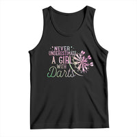 Never Underestimate A Girl With Dart Tank Top Sports Lover Gift - Wonder Print Shop