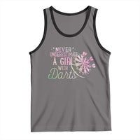 Never Underestimate A Girl With Dart Tank Top Sports Lover Gift - Wonder Print Shop