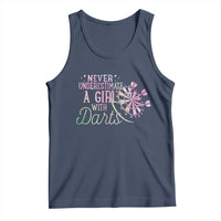 Never Underestimate A Girl With Dart Tank Top Sports Lover Gift - Wonder Print Shop