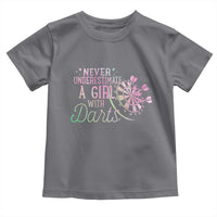 Never Underestimate A Girl With Dart Toddler T Shirt Sports Lover Gift - Wonder Print Shop