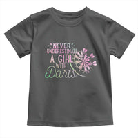 Never Underestimate A Girl With Dart Toddler T Shirt Sports Lover Gift - Wonder Print Shop
