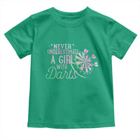 Never Underestimate A Girl With Dart Toddler T Shirt Sports Lover Gift - Wonder Print Shop