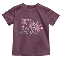 Never Underestimate A Girl With Dart Toddler T Shirt Sports Lover Gift - Wonder Print Shop
