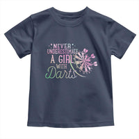 Never Underestimate A Girl With Dart Toddler T Shirt Sports Lover Gift - Wonder Print Shop