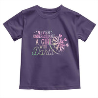 Never Underestimate A Girl With Dart Toddler T Shirt Sports Lover Gift - Wonder Print Shop