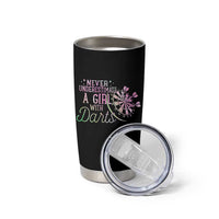 Never Underestimate A Girl With Dart Tumbler Cup Sports Lover Gift - Wonder Print Shop