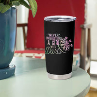 Never Underestimate A Girl With Dart Tumbler Cup Sports Lover Gift - Wonder Print Shop