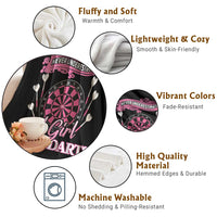 Never Underestimate A Girl Dart Player Gift Idea Throw Blanket - Wonder Print Shop