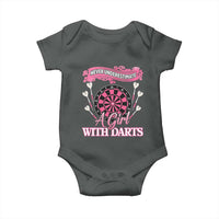 Never Underestimate A Girl Dart Player Gift Idea Baby Onesie - Wonder Print Shop
