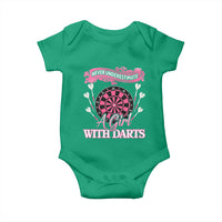 Never Underestimate A Girl Dart Player Gift Idea Baby Onesie - Wonder Print Shop