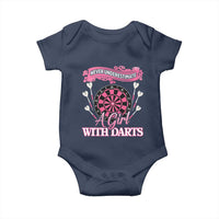 Never Underestimate A Girl Dart Player Gift Idea Baby Onesie - Wonder Print Shop