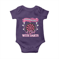 Never Underestimate A Girl Dart Player Gift Idea Baby Onesie - Wonder Print Shop