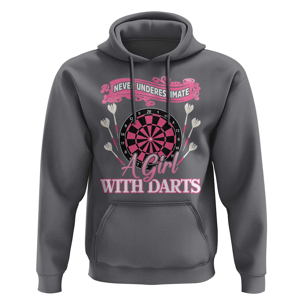 Never Underestimate A Girl Dart Player Gift Idea Hoodie - Wonder Print Shop