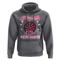Never Underestimate A Girl Dart Player Gift Idea Hoodie - Wonder Print Shop