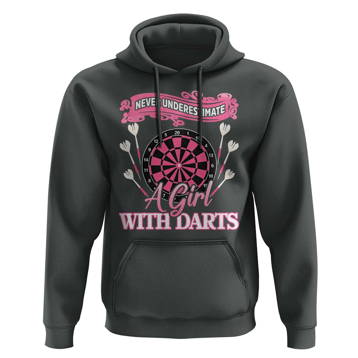 Never Underestimate A Girl Dart Player Gift Idea Hoodie - Wonder Print Shop