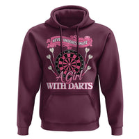 Never Underestimate A Girl Dart Player Gift Idea Hoodie - Wonder Print Shop