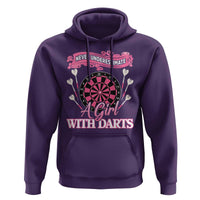 Never Underestimate A Girl Dart Player Gift Idea Hoodie - Wonder Print Shop