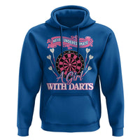 Never Underestimate A Girl Dart Player Gift Idea Hoodie - Wonder Print Shop
