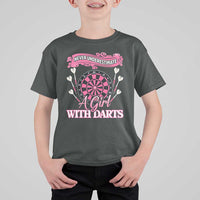 Never Underestimate A Girl Dart Player Gift Idea T Shirt For Kid - Wonder Print Shop